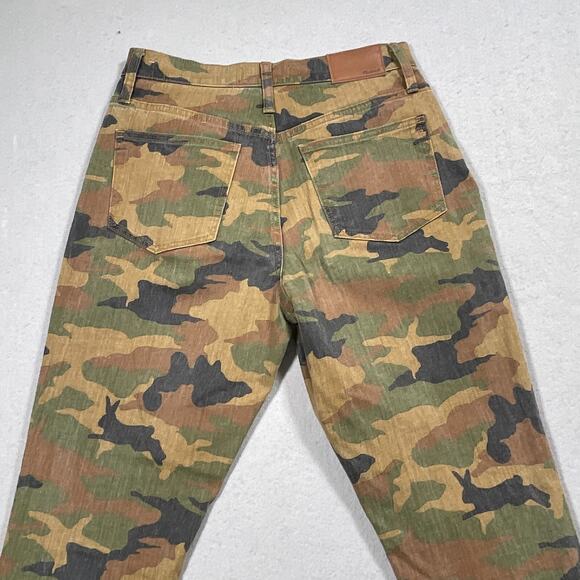 Madewell The High-Rise Slim Boyjean Women 27 Camo Camouflage Print Straight Leg - Picture 10 of 12